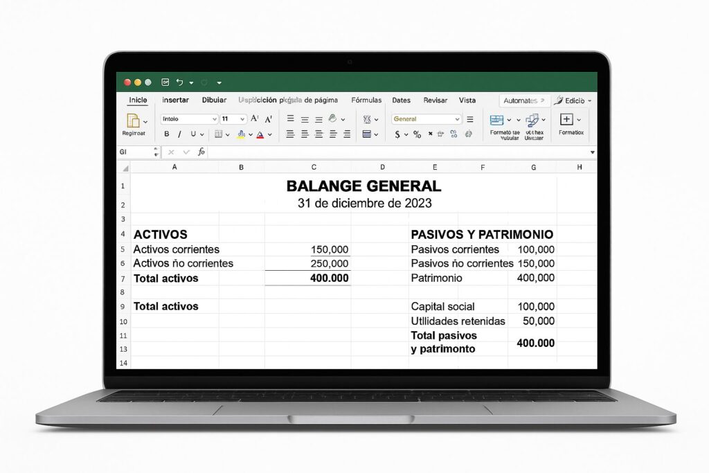 como construir un balance general